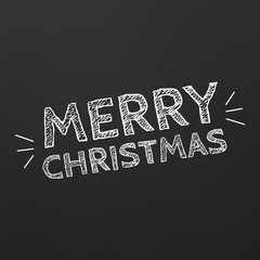 Retro Merry Christmas Card Vector illustration