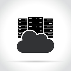 Fototapeta premium cloud server icon on white background