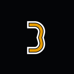 Letter B logo, icon vector element.