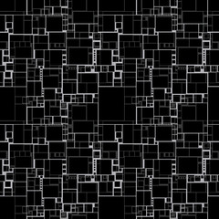 Seamless pattern with squares, geometric structure