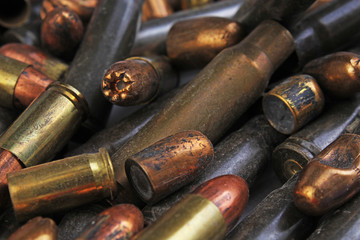 Obraz na płótnie Canvas Gun bullets.