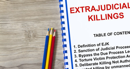 Extrajudicial killings or EJK concept
