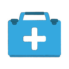 Obraz premium First aids suitcase icon vector illustration graphic design