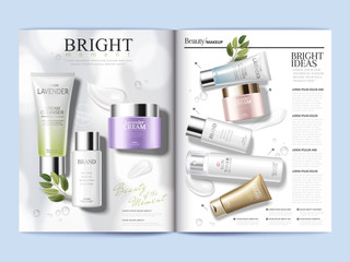 Cosmetic magazine template