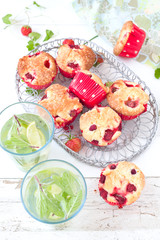 Muffins mit Erdbeeeren