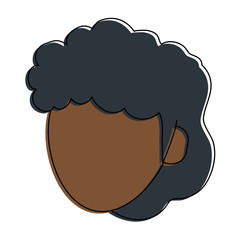 Woman faceless cartoon icon vector illustration graphic design
