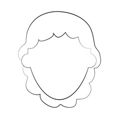 Woman faceless cartoon icon vector illustration graphic design