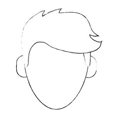 Man faceless cartoon icon vector illustration graphic design
