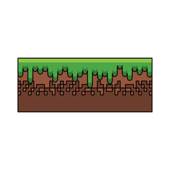 Ground terrain game item icon vector illustration graphic design