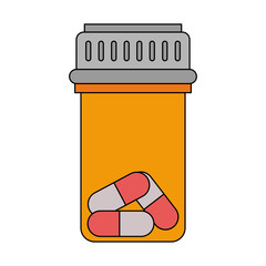 Medicine bottle isolated icon vector illustration graphic design
