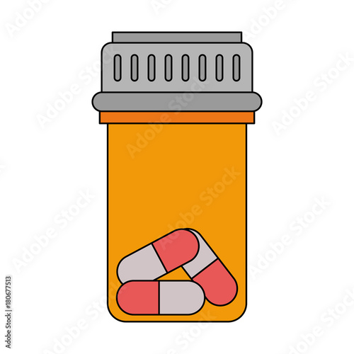 "Medicine bottle isolated icon vector illustration graphic design