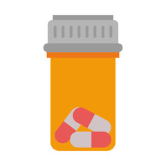 Medicine bottle isolated icon vector illustration graphic design
