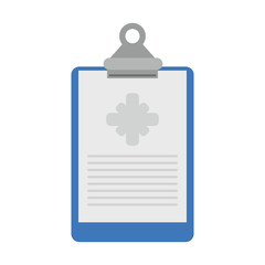 Obraz premium Medical history document icon vector illustration graphic design