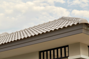 roof tiles and sky sunlight