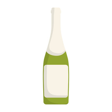 colorful  glass of champagne over white background  vector illustration