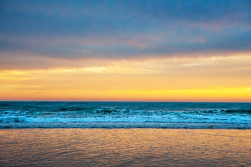 Fototapeta na wymiar Sonnenuntergang am Atlantik bei Cadiz an der costa le la luz