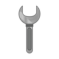 Wrench construction tool icon vector illustration graphic design