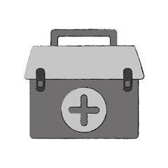 Obraz premium First aids suitcase icon vector illustration graphic design