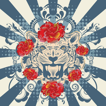 Ornamental Tiger Portrait