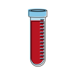 Blood test tube icon vector illustration graphic design
