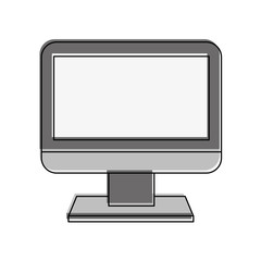Computer monitor screen icon vector illustration graphic design