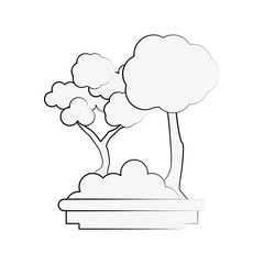 trees game icon icon vector illustration graphic design