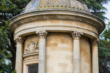 Detailed close up of Jephson Memorial in autumn, Jephson Gardens, Royal Leamington Spa, Warwickshire, England, UK, September 2017