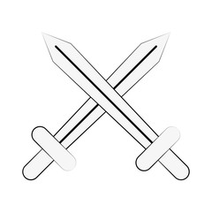 Swords game icon icon vector illustration graphic design