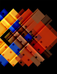 Color arrows on black background