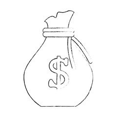Bag of money icon vector illustration graphic design