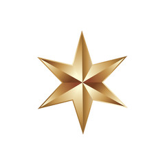 decorative christmas golden star ornament icon vector illustration