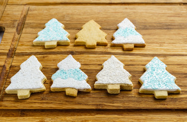 Christmas different form cookies winter selebration background.