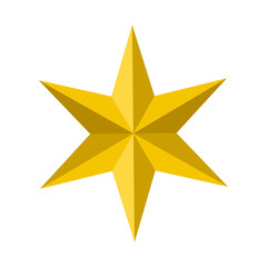 decorative christmas star ornament icon vector illustration