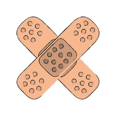 Bandage crossed symbol Icon vector illustration graphic design