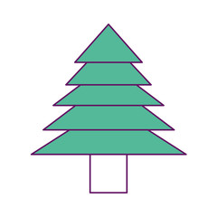christmas tree decoration traditional holiday vector illustration