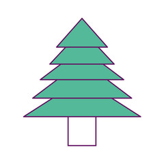 christmas tree decoration traditional holiday vector illustration