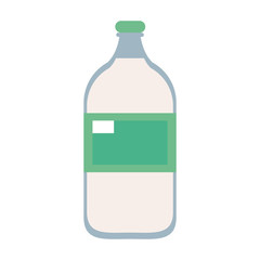 Milk glass bottle icon vector illustration graphic design