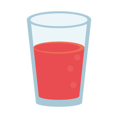 Juice in glass cup icon vector illustration graphic design