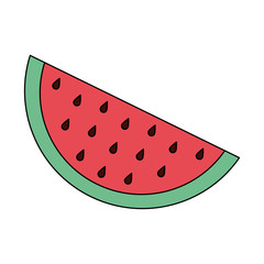 Delicious Watermelon fruit icon vector illustration graphic design