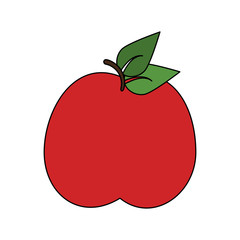 Apple delicious fruit icon vector illustration graphic design