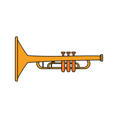 Trumpet music instrument icon vector illustration graphic design