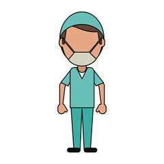 Surgeon faceless avatar icon vector illustration graphic design