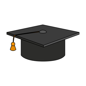 Graduation hat symbol icon vector illustration graphic design