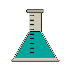 Flask chemistry lab icon vector illustration graphic design