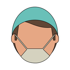 Surgeon faceless avatar icon vector illustration graphic design