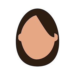 Woman faceless avatar icon vector illustration graphic design