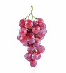 red grapes isolated on white background