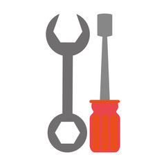 Wrench and screwdriver tools icon vector illustration graphic design