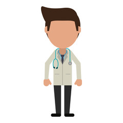 Doctor faceless avatar icon vector illustration graphic design