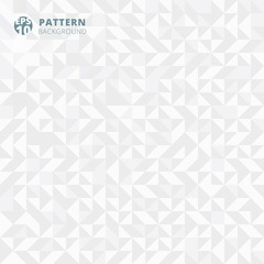 Abstract pattern of geometric shapes. white and gray gradient mosaic background. Geometric hipster triangular seamless.
